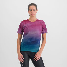 SPORTFUL Cycling short sleeve t-shirt - FLOW GIARA - purple/blue