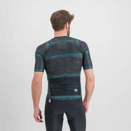 SPORTFUL Cycling short sleeve jersey - GLITCH BOMBER - black/multicolour