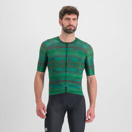 SPORTFUL Cycling short sleeve jersey - GLITCH BOMBER - green