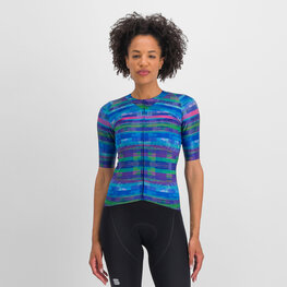 SPORTFUL Cycling short sleeve jersey - GLITCH BOMBER - blue
