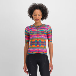 SPORTFUL Cycling short sleeve jersey - GLITCH BOMBER - multicolour