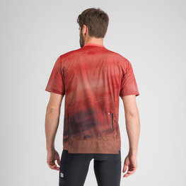 SPORTFUL Cycling short sleeve t-shirt - FLOW GIARA - brown