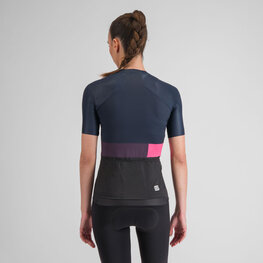 SPORTFUL Cycling short sleeve jersey - SNAP - black/blue