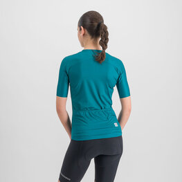 SPORTFUL Cycling short sleeve jersey - MATCHY - turquoise