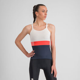 SPORTFUL Cycling sleeveless jersey - SNAP - white/blue/red