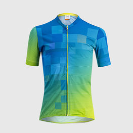SPORTFUL Cycling short sleeve jersey - ROCKET KID - blue/yellow