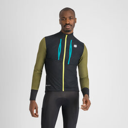 SPORTFUL Cycling thermal jacket - SUPERGIARA - blue/green/black