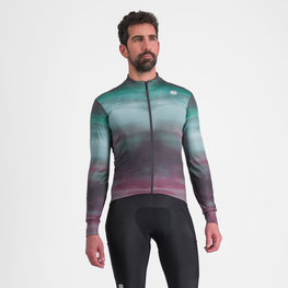 SPORTFUL Cycling winter long sleeve jersey - FLOW SUPERGIARA THERMAL - green/purple