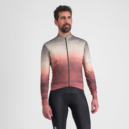 SPORTFUL Cycling winter long sleeve jersey - FLOW SUPERGIARA THERMAL - beige/brown