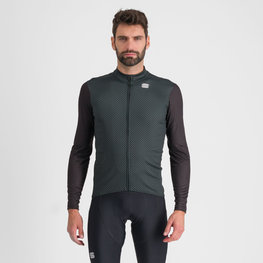 SPORTFUL Cycling winter long sleeve jersey - CHECKMATE THERMAL - black/green