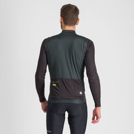 SPORTFUL Cycling winter long sleeve jersey - CHECKMATE THERMAL - black/green