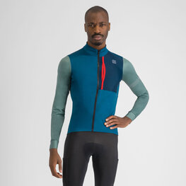 SPORTFUL Cycling winter long sleeve jersey - SUPERGIARA THERMAL - blue/green