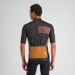 SPORTFUL Cycling short sleeve jersey - BREAKOUT SUPERGIARA - black/brown