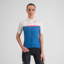 SPORTFUL Cycling short sleeve jersey - PISTA W - blue/white