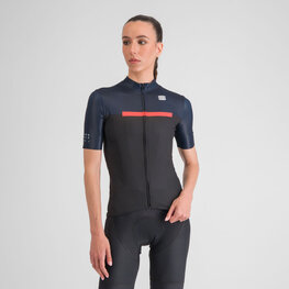 SPORTFUL Cycling short sleeve jersey - PISTA - blue/black