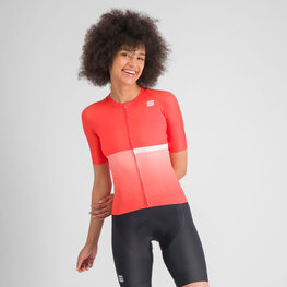 SPORTFUL Cycling short sleeve jersey - BOMBER - red/white