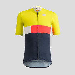 SPORTFUL Cycling short sleeve jersey - SNAP KID - yellow/multicolour