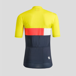 SPORTFUL Cycling short sleeve jersey - SNAP KID - yellow/multicolour