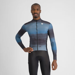 SPORTFUL Cycling winter long sleeve jersey - FLOW SUPERGIARA THERMAL - blue