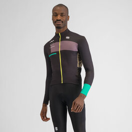 SPORTFUL Cycling winter long sleeve jersey - BREAKOUT SUPERGIARA THERMAL - black/green