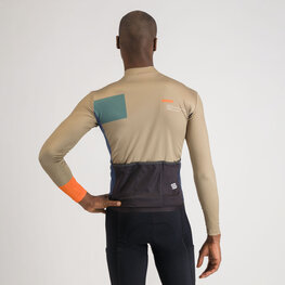 SPORTFUL Cycling winter long sleeve jersey - BREAKOUT SUPERGIARA THERMAL - green/blue/orange