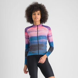 SPORTFUL Cycling winter long sleeve jersey - FLOW SUPERGIARA THERMAL W - blue/pink