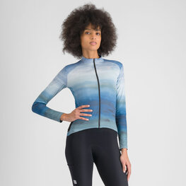 SPORTFUL Cycling winter long sleeve jersey - FLOW SUPERGIARA THERMAL W - blue