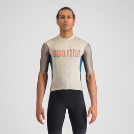 SPORTFUL Cycling short sleeve jersey - SUPERGIARA LOGO - grey