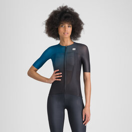 SPORTFUL Cycling short sleeve jersey - LIGHT W - blue/black