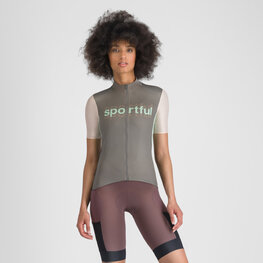 SPORTFUL Cycling short sleeve jersey - SUPERGIARA LOGO W - grey/pink