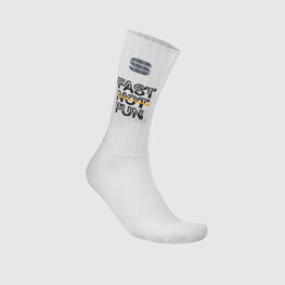 SPORTFUL Cyclingclassic socks - FAST NOT FUN - white