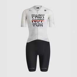 SPORTFUL Cycling skinsuit - FAST NOT FUN W - white/black