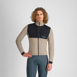 SPORTFUL Cycling thermal jacket - SUPERGIARA 2 - beige/black