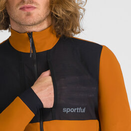 SPORTFUL Cycling thermal jacket - SUPERGIARA 2 - black/orange