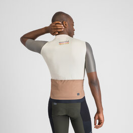 SPORTFUL Cycling short sleeve jersey - SUPERGIARA 2 - ivory/grey