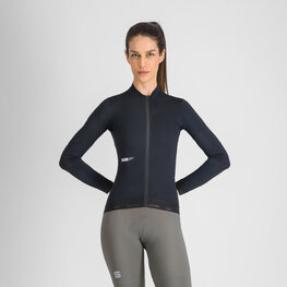 SPORTFUL Cycling summer long sleeve jersey - SRK - black