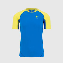 KARPOS Cycling short sleeve t-shirt - LAVAREDO - blue/yellow