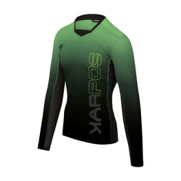 KARPOS Cycling summer long sleeve jersey - JUMP - green/black