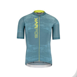 KARPOS Cycling short sleeve jersey - GREEN FIRE - yellow/blue