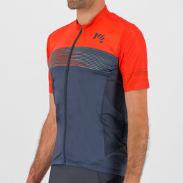 KARPOS Cycling short sleeve jersey - GREEN FIRE - red/grey