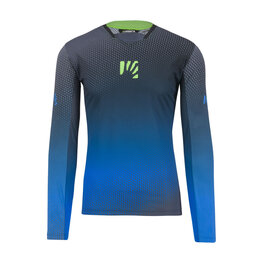 KARPOS Cycling summer long sleeve jersey - VAL DI DENTRO - grey/blue