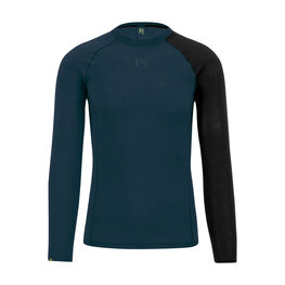 KARPOS Cycling long sleeve t-shirt - DINAMICO MERINO 130 - blue/black