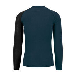 KARPOS Cycling long sleeve t-shirt - DINAMICO MERINO 130 - blue/black