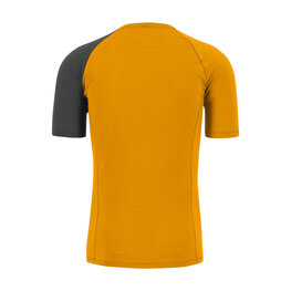 KARPOS Cycling short sleeve t-shirt - DINAMICO MERINO 130 - yellow/black