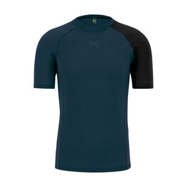 KARPOS Cycling short sleeve t-shirt - DINAMICO MERINO 130 - blue/black