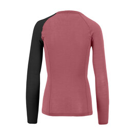 KARPOS Cycling long sleeve t-shirt - DINAMICO MERINO 130 W - pink/black