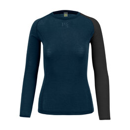 KARPOS Cycling long sleeve t-shirt - DINAMICO MERINO 130 W - blue/black