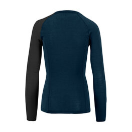 KARPOS Cycling long sleeve t-shirt - DINAMICO MERINO 130 W - blue/black