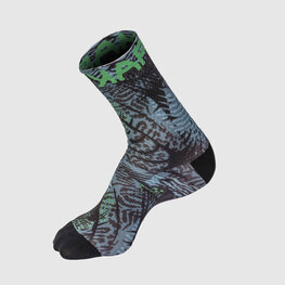 KARPOS Cyclingclassic socks - GREEN FIRE - multicolour/grey