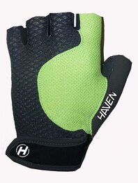 HAVEN Cycling fingerless gloves - KIOWA SHORT - black/green